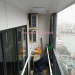 Lắp giàn phơi thông minh và lưới an toàn ban công nhà chị Huệ ở Five Star số 2 Kim Giang