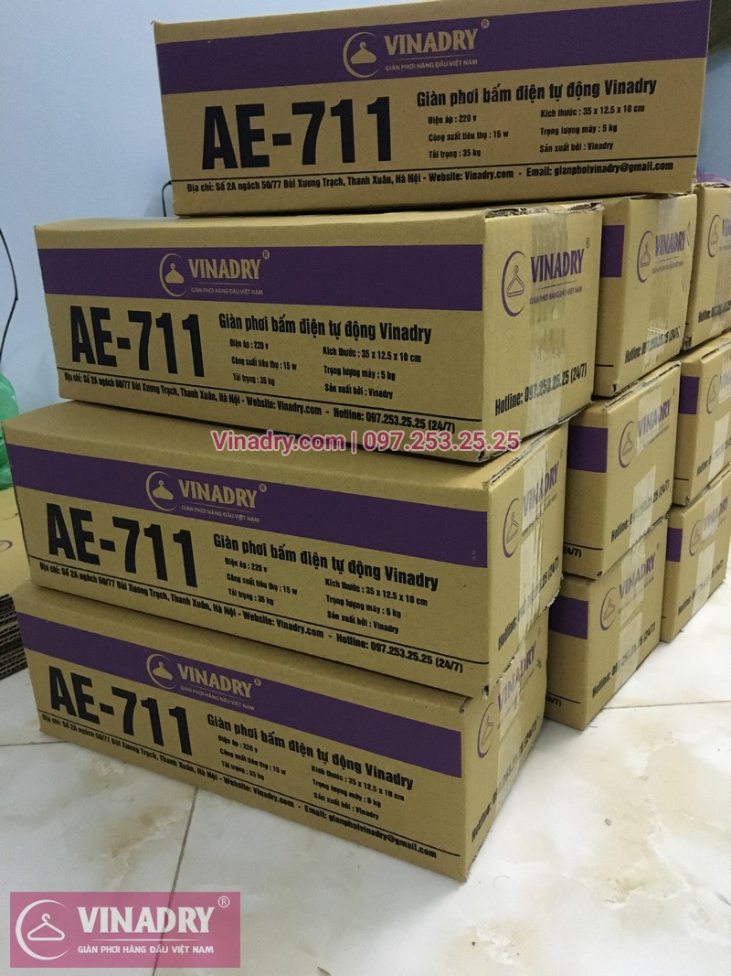 Bao bì sản phẩm giàn phơi Vinadry AE 711 chính hãng Bao bì sản phẩm giàn phơi Vinadry AE 711 chính hãng