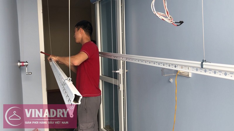 Lắp giàn phơi quần áo chung cư nhà chị Hoa ở FLC Star Tower Quang Trung
