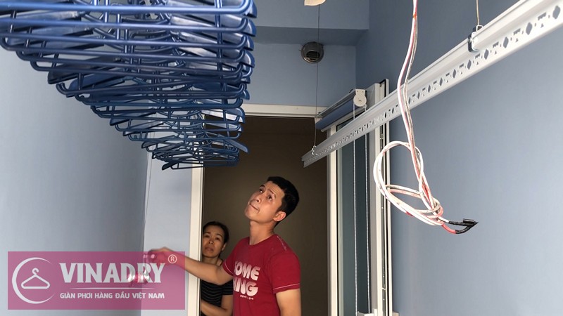 Lắp giàn phơi quần áo chung cư nhà chị Hoa ở FLC Star Tower Quang Trung