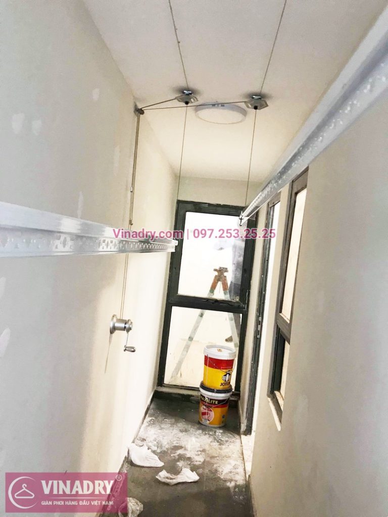 Lắp giàn phơi giá rẻ nhà chị Thúy, chung cư 69 Vũ Trọng Phụng