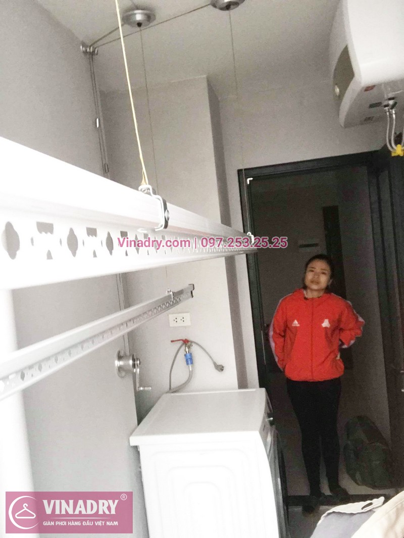 Vinadry lắp giàn phơi giá rẻ tại nhà chị Nhung, chung cư HUD3 Nguyễn Đức Cảnh - 01