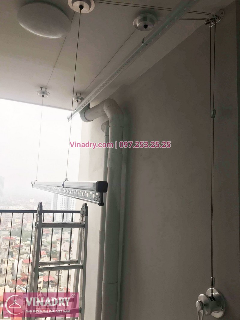 Vinadry lắp giàn phơi giá rẻ tại nhà chị Nhung, chung cư HUD3 Nguyễn Đức Cảnh - 05
