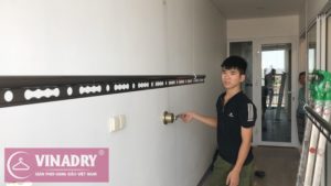Vinadry GP941 - Mẫu giàn phơi tốt nhất 2019 lắp tại chung cư Hà Nội Aqua Central - 07