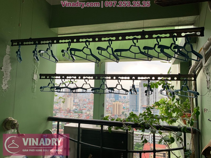 Lắp giàn phơi thông minh Đống Đa, Vinadry GP941 tại căn hộ 2405, chung cư 71 Nguyễn Chí Thanh, nhà anh Vinh