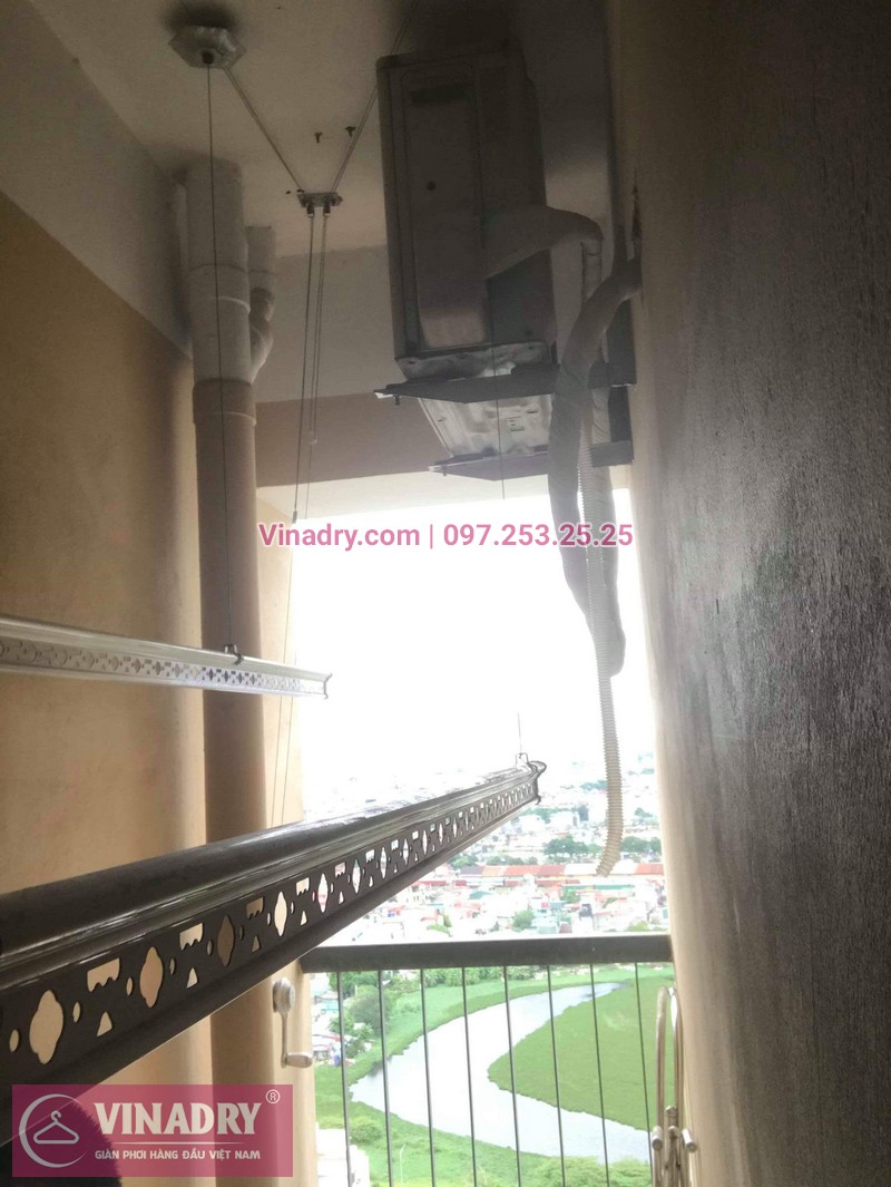Sửa giàn phơi quận Hoàng Mai, thay dây cáp giá rẻ cho nhà chị Ly tại căn 2109, CT36B Định Công
