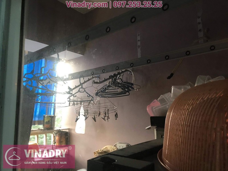 Vinadry thay dây cáp giàn phơi thông minh tại KĐT Việt Hưng cho nhà bác Loan 09