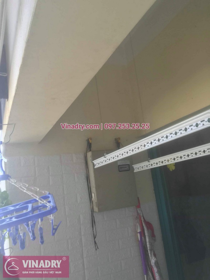 Thay dây cáp giàn phơi tại khu căn hộ Momota, quận Hoàng Mai cho nhà cô Hiên 01