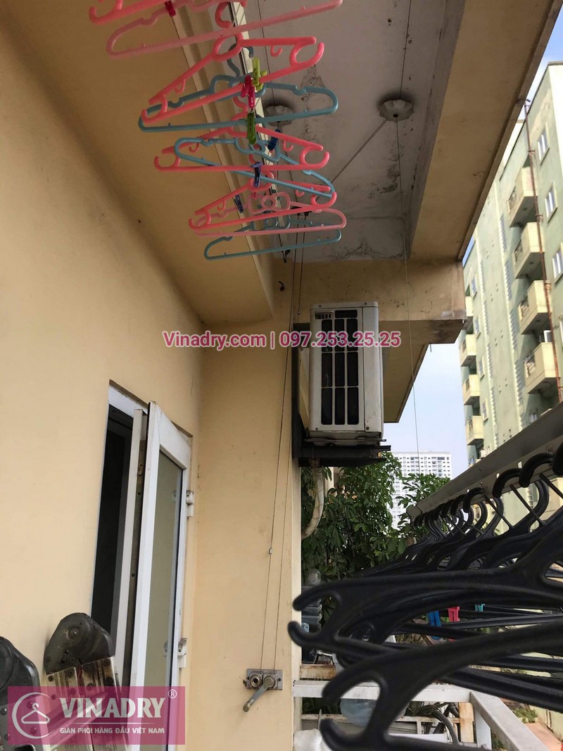 Vinadry sửa chữa giàn phơi, thay dây cáp giàn phơi giá rẻ tại Long Biên, chung cư 9 tầng Sài Đồng cho nhà chị Miên - 04