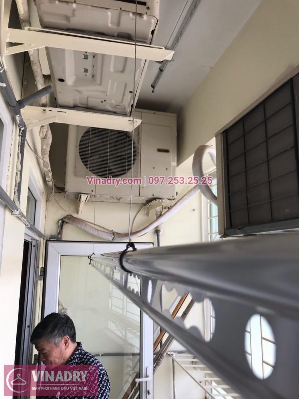 Lắp giàn phơi chống rối GP971 tặng kèm 1 dây cáp dự phòng tại nhà bác Hòa, Lạc Trung